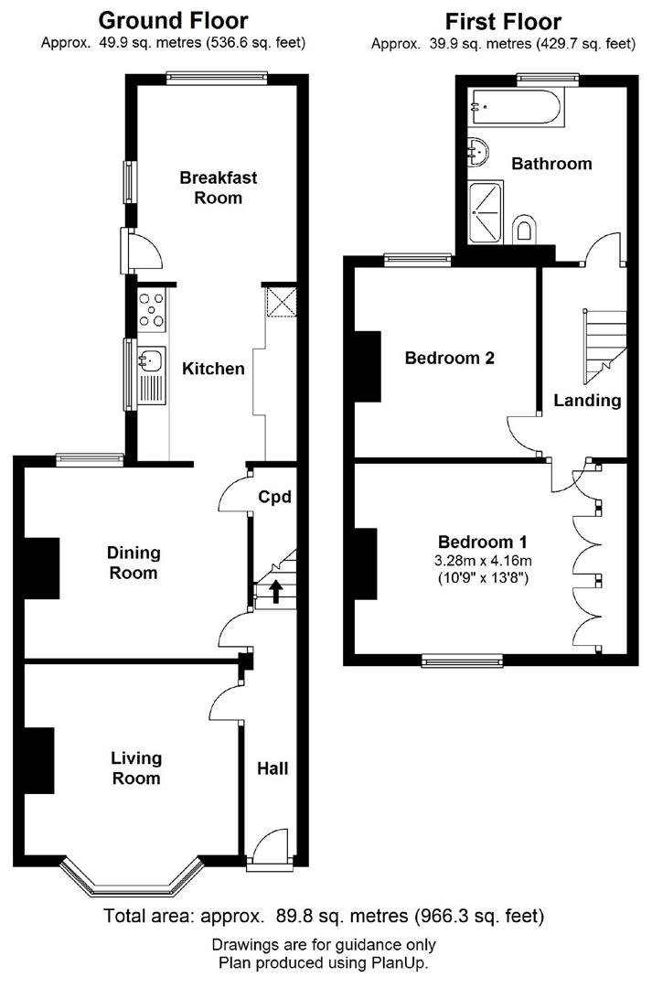 Floor plan Cavendish Road, Cambridge